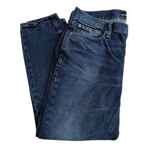 Old Navy Straight Taper Blue Jeans Mens 36x30 Denim Dark Wash Pants